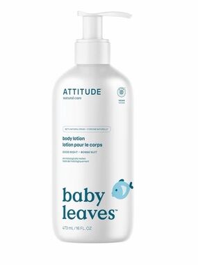 ATTITUDE Baby Leaves Good Night Body Lotion – White/Blue